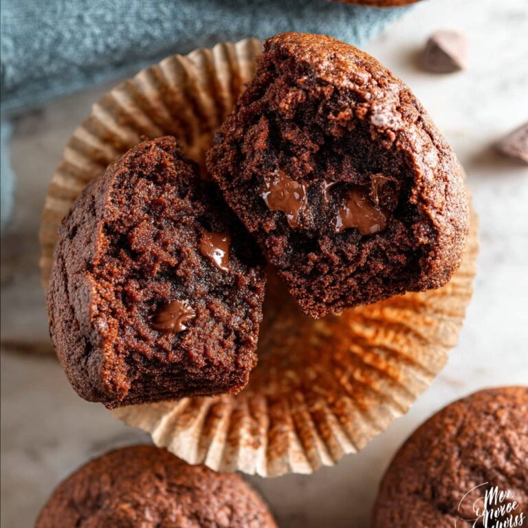 Chocolate Chocolate Chip Muffins Recipe