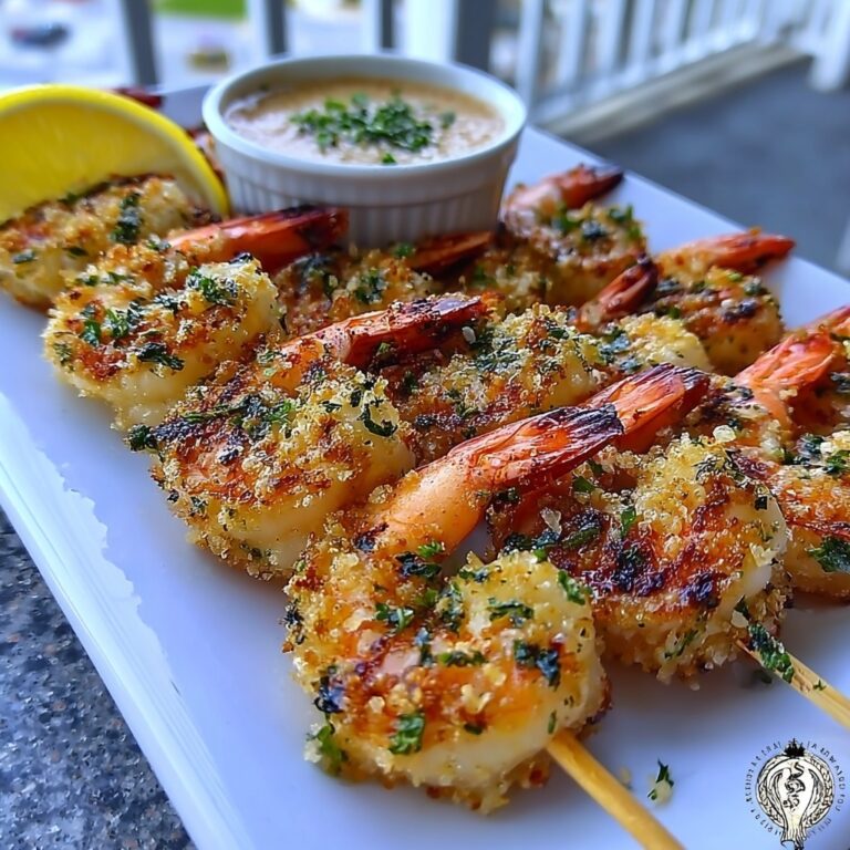 Garlic Parmesan Shrimp Skewers Recipe