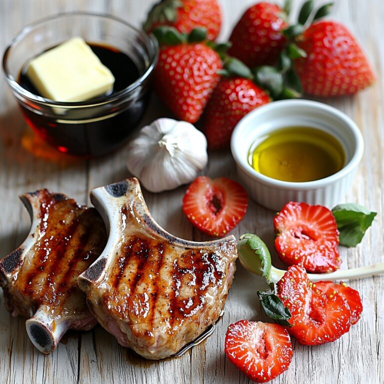 Strawberry Balsamic Glazed Pork Chops Recipe