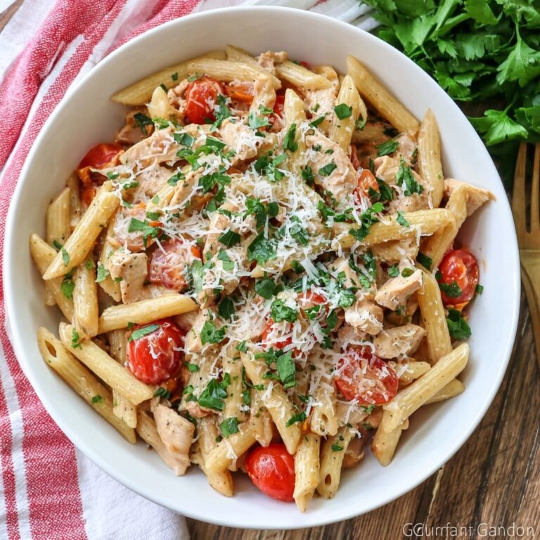 Baked Cajun Chicken Pasta with Boursin and Cherry Tomatoes Recipe