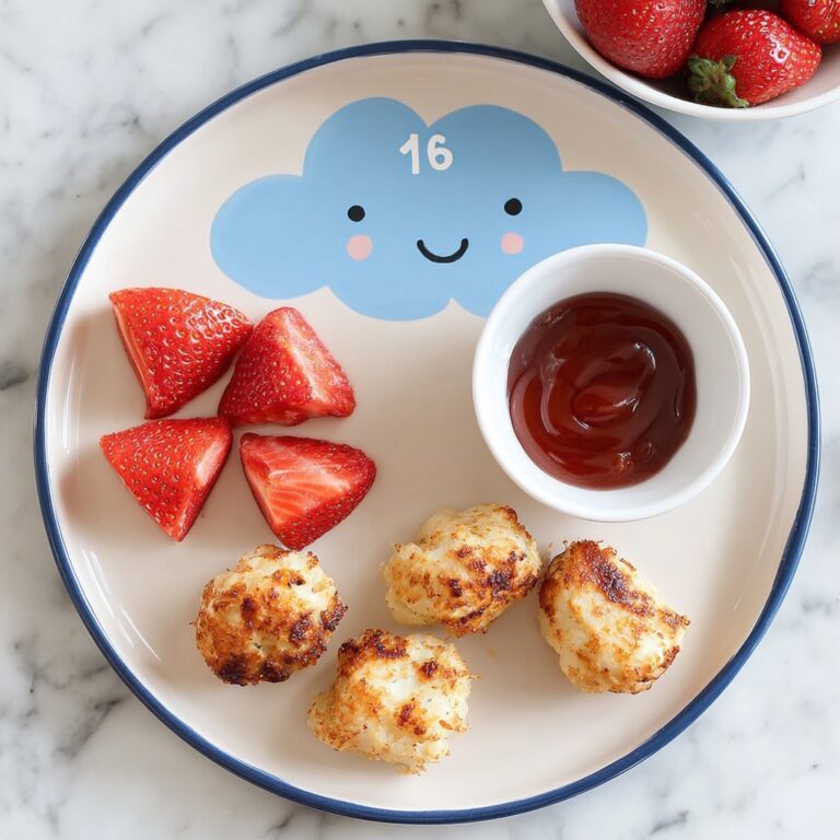 8 Minute Airfryer Cauliflower and Cheese Tots for Baby Led Weaning Recipe