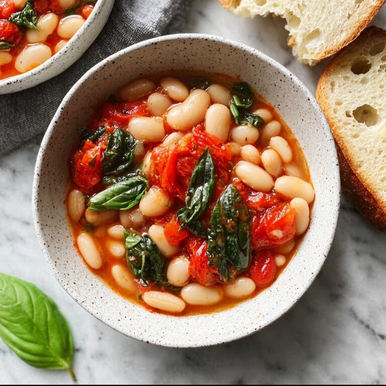 Burst Tomato Basil Butter Beans – Quick Vegan Comfort Food Recipe