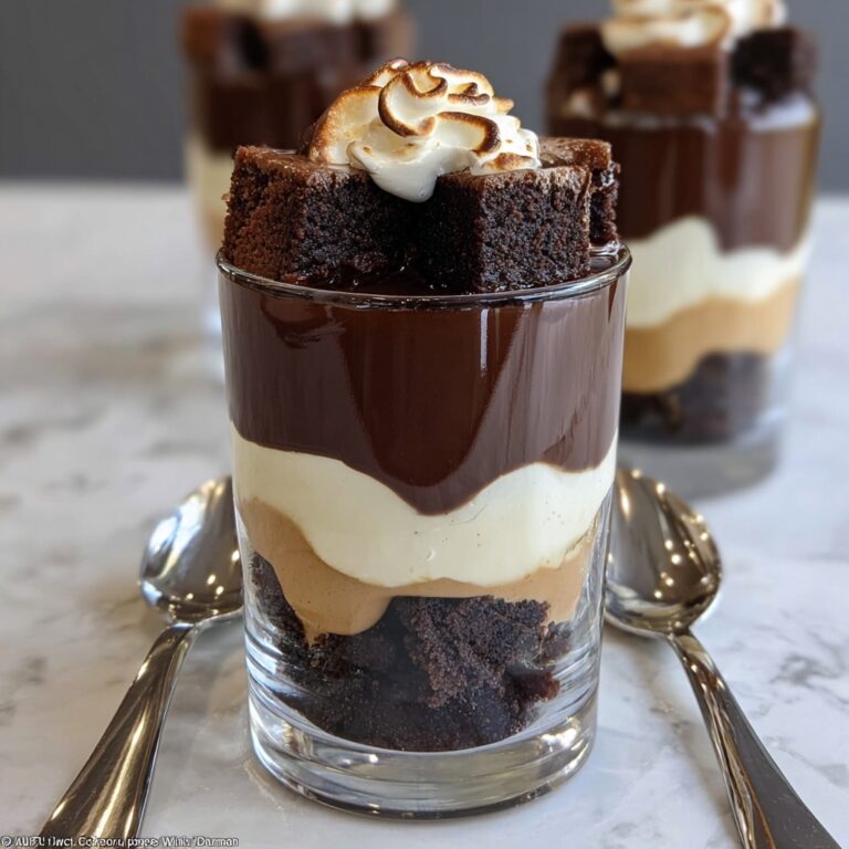 Shocking Peanut Butter Brownie Parfaits with Chocolate Ganache and Chopped Peanut Butter Cups Recipe