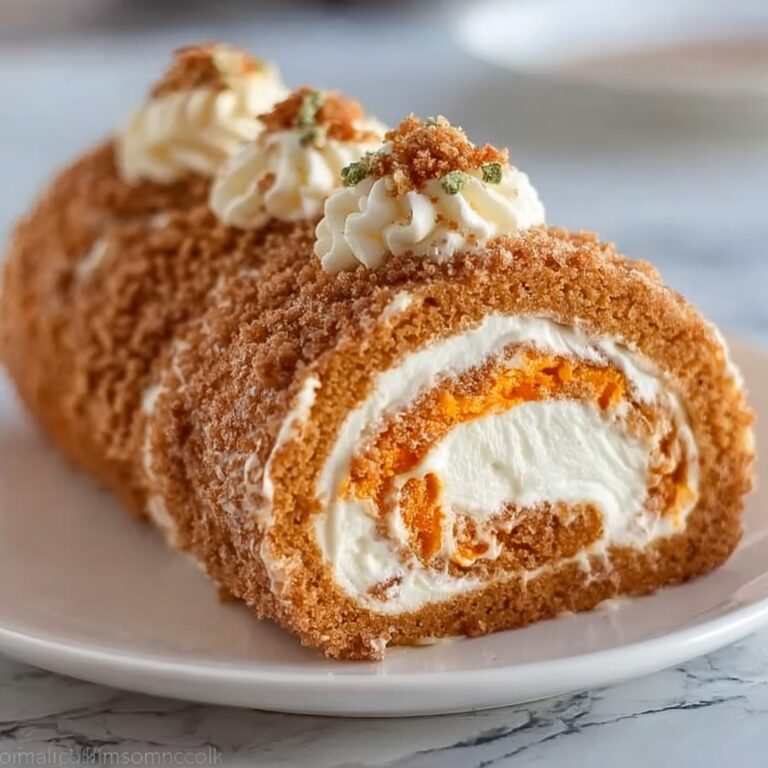 Carrot Cake Roll with Cream Cheese Frosting Recipe