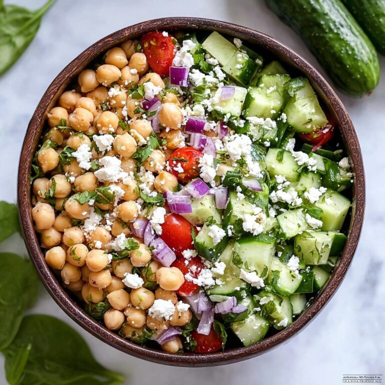 Refreshing Chickpea Feta Cucumber Salad for Healthy Meal Prep Recipe
