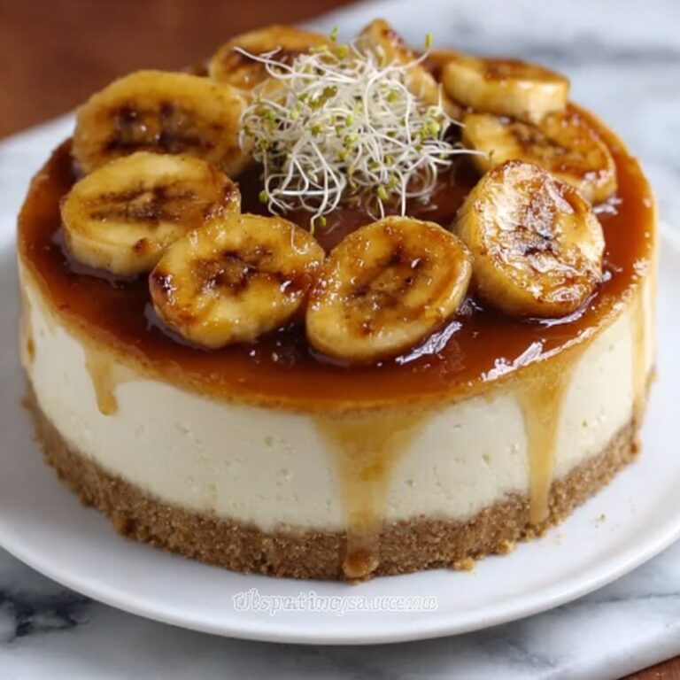 Caramelized Banana Cheesecake with Rum Glaze Recipe