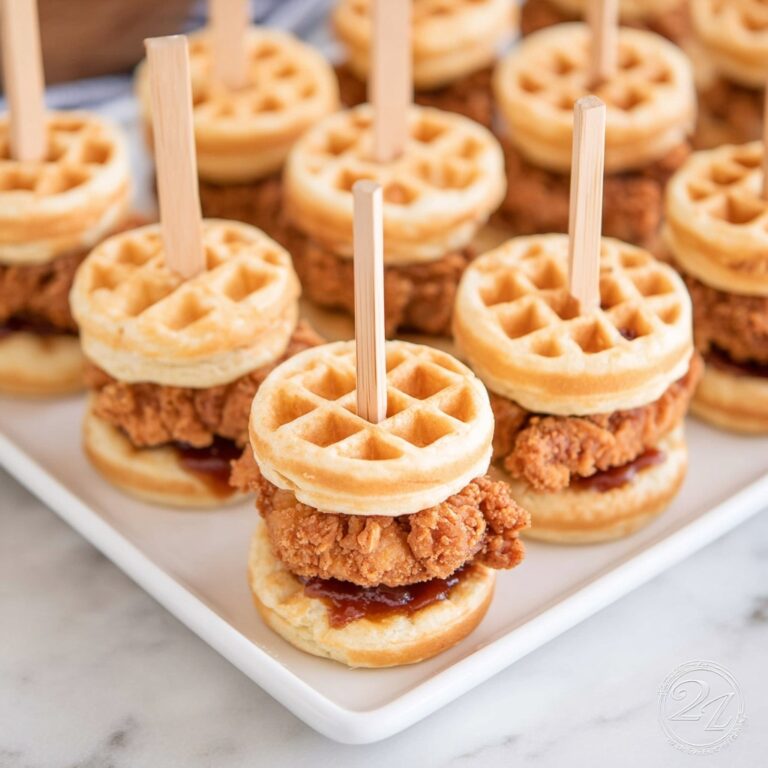 Chicken and Waffle Sliders with Bacon Jam and Maple Syrup Recipe