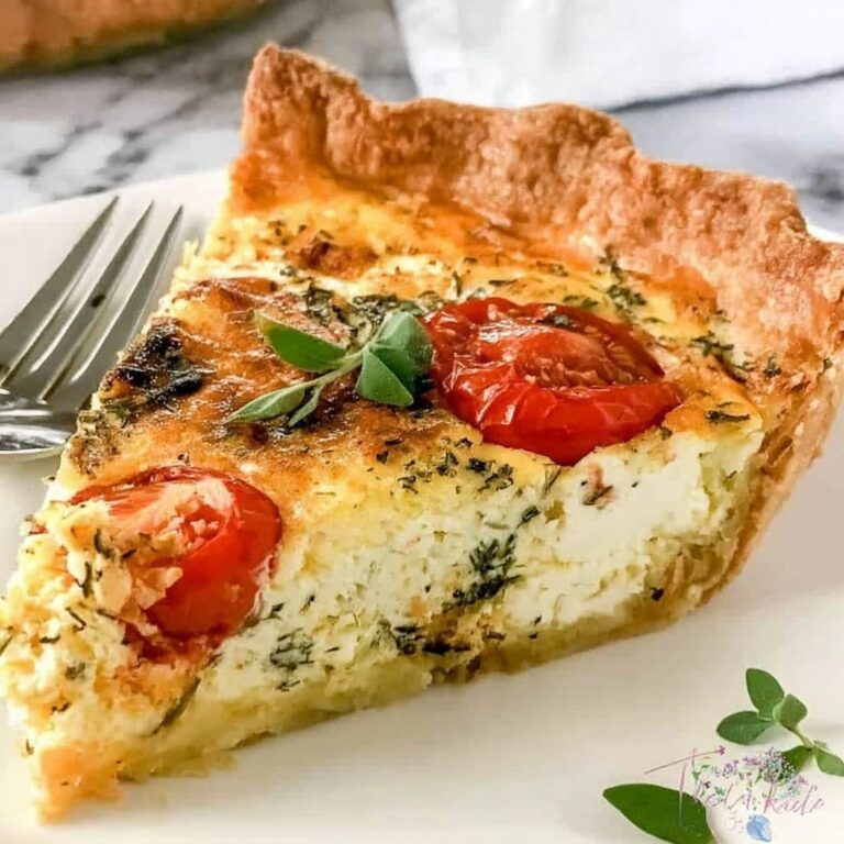 Easy Tomato Spinach Feta Quiche Recipe
