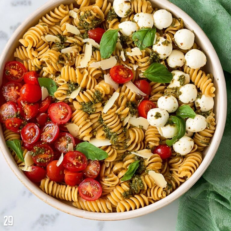 Caprese Pesto Pasta Salad Recipe