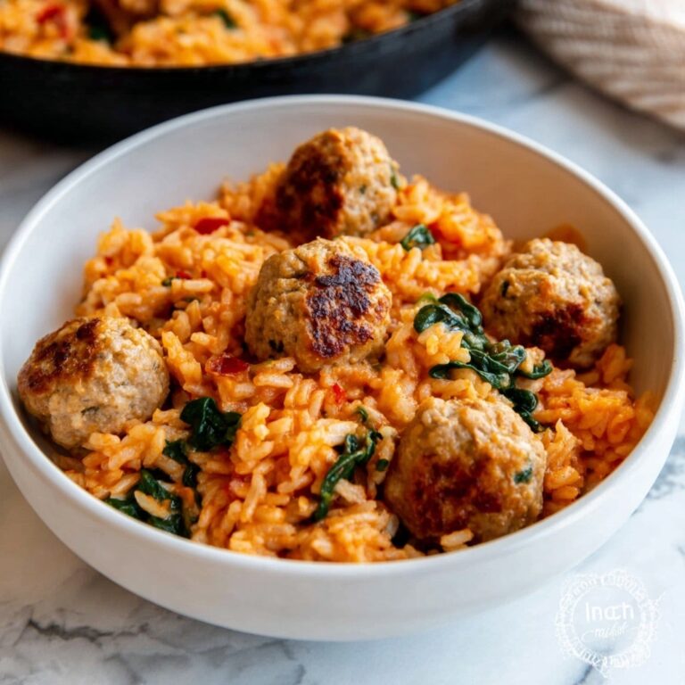 Chicken Meatballs with Risoni in Creamy Tomato Sauce Recipe