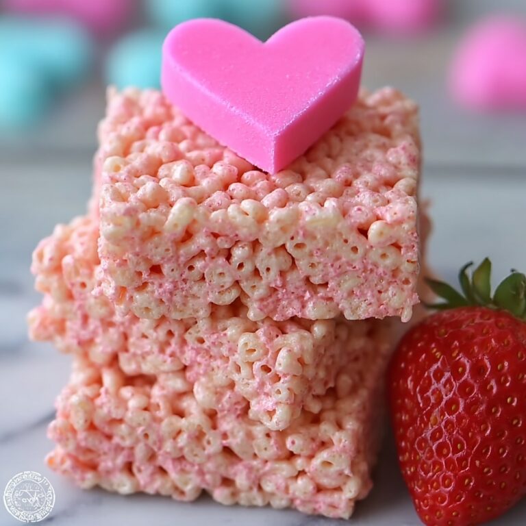 Sweet Strawberry Valentine Rice Krispie Treats Recipe