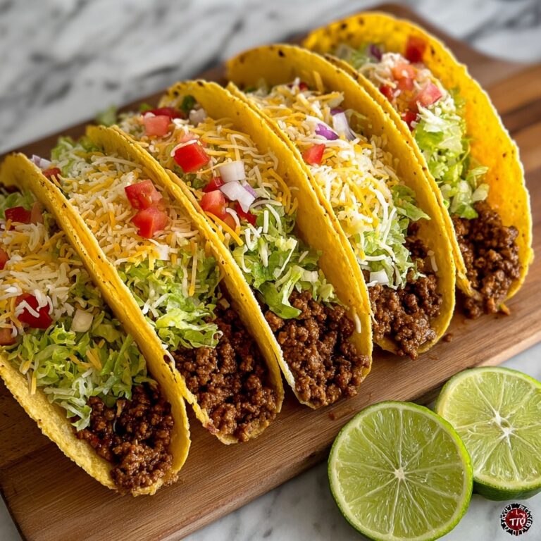 Classic Beef Tacos with All Toppings Recipe
