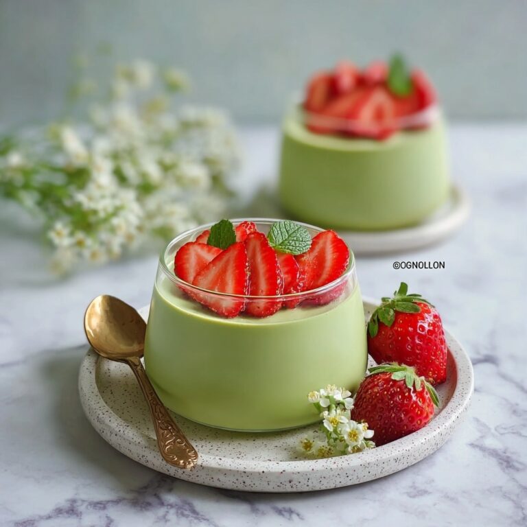 Irresistible Matcha Coconut Panna Cotta with Strawberries Recipe