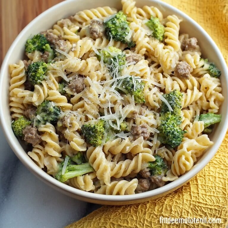 Quick Ground Turkey Alfredo Pasta Recipe