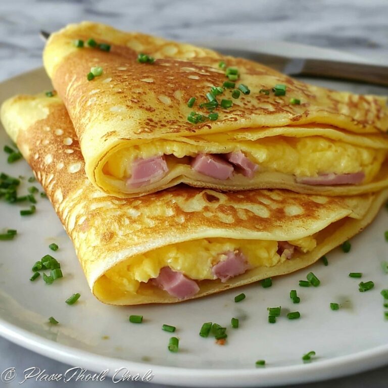 Egg, Ham, and Cheese Crepes Recipe for Breakfast Bliss Recipe