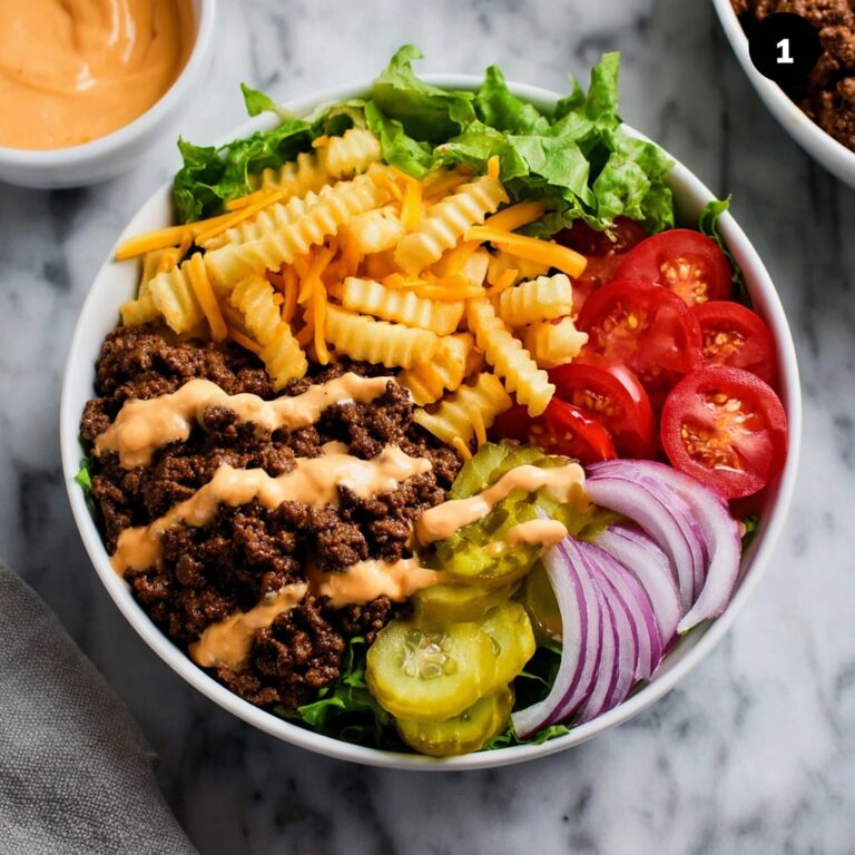Cheeseburger Bowls with Copycat Big Mac Sauce Recipe