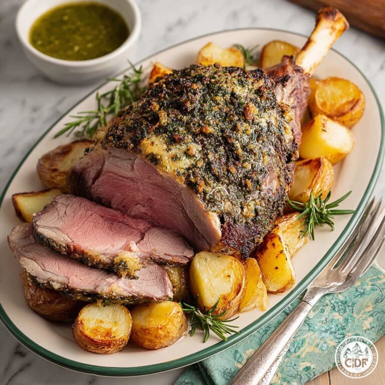 Roast Leg of Lamb with Garlic and Herbs Recipe