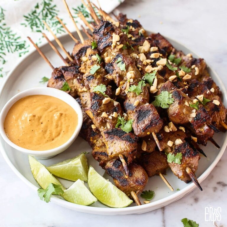 Chicken Satay with Thai Peanut Sauce Recipe