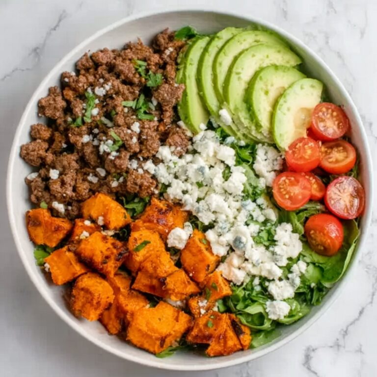 Cottage Cheese, Ground Beef, and Sweet Potato Bowls Recipe