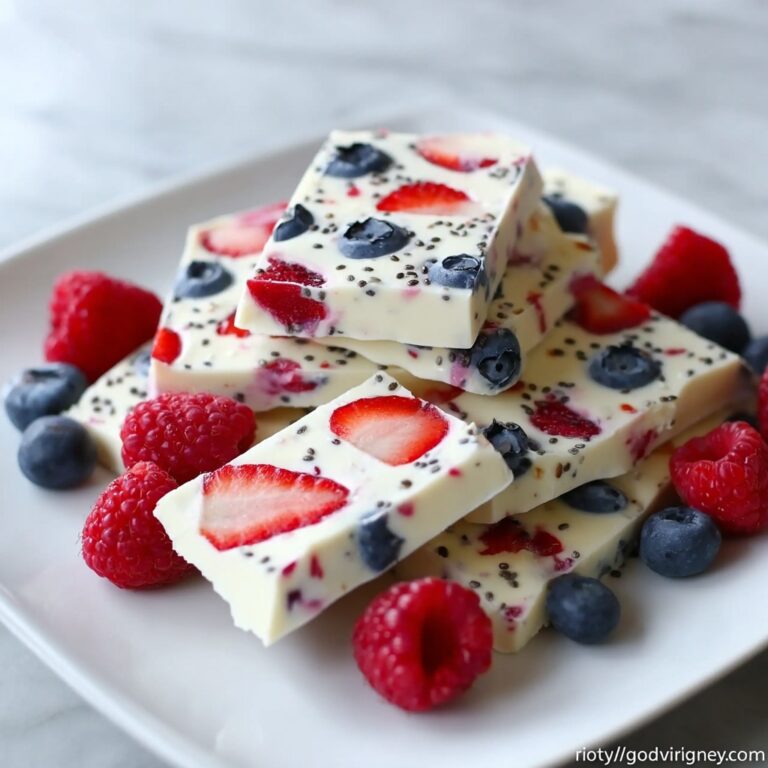 Colorful Yogurt Berry Bark Recipe