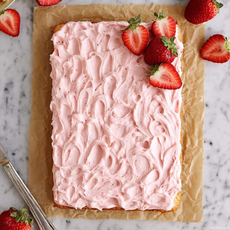 Best Strawberry Sheet Cake Recipe