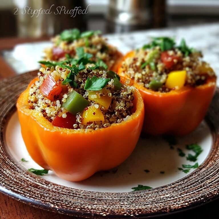 Easy Mediterranean Quinoa & Veggie Stuffed Peppers Recipe