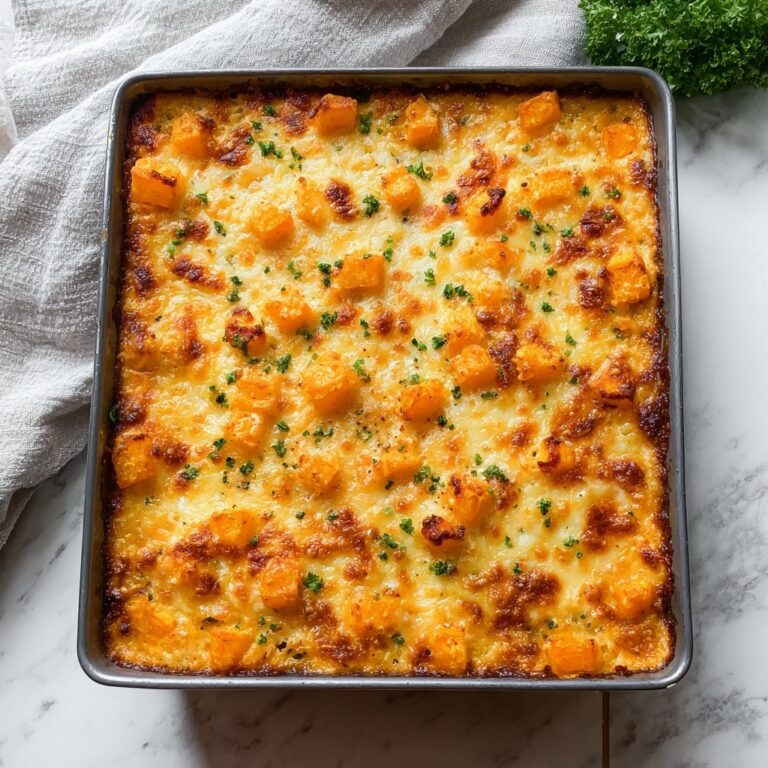 Creamy Butternut Squash Casserole with Cauliflower and Cheddar Recipe