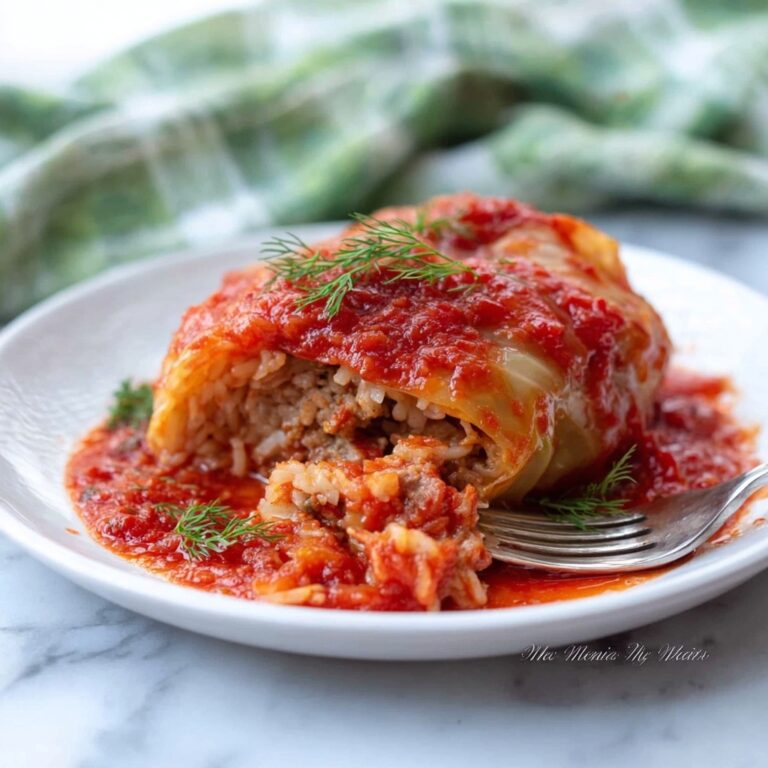 Slow Cooker Mushroom-Lentil Stuffed Cabbage Rolls Recipe