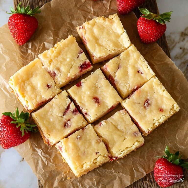 Fresh Strawberry Blondies Recipe