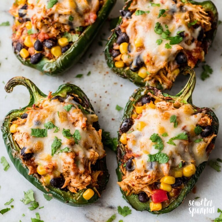 Easy Chicken Stuffed Poblano Peppers Recipe