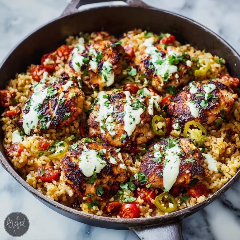 Salsa Chicken Cauliflower Rice Skillet Recipe