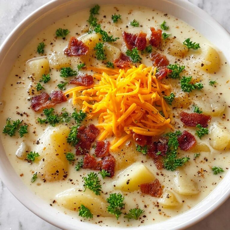 Crockpot Cheddar Bacon Potato Soup Recipe