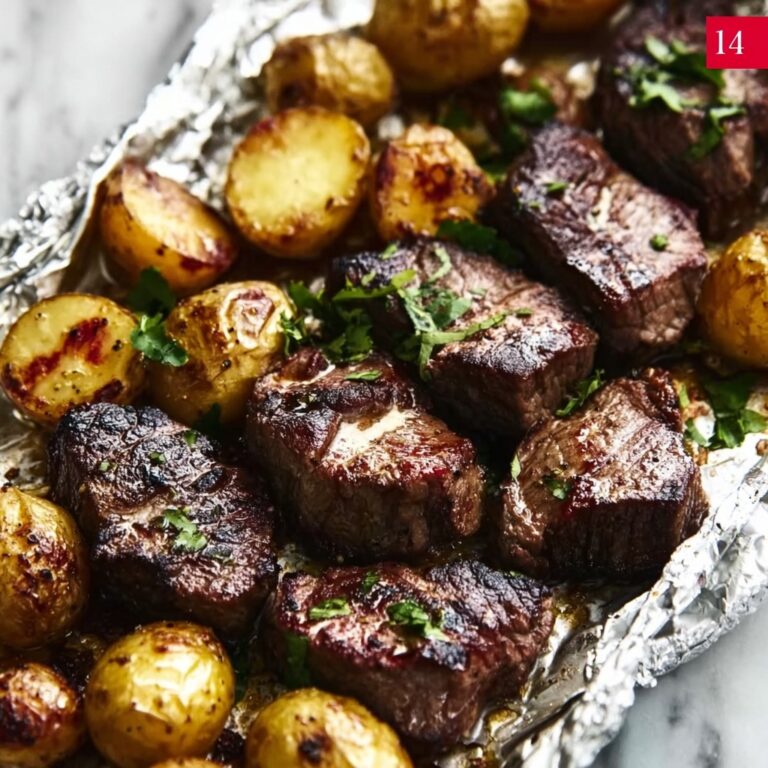 Garlic Steak and Potato Foil Packs Recipe