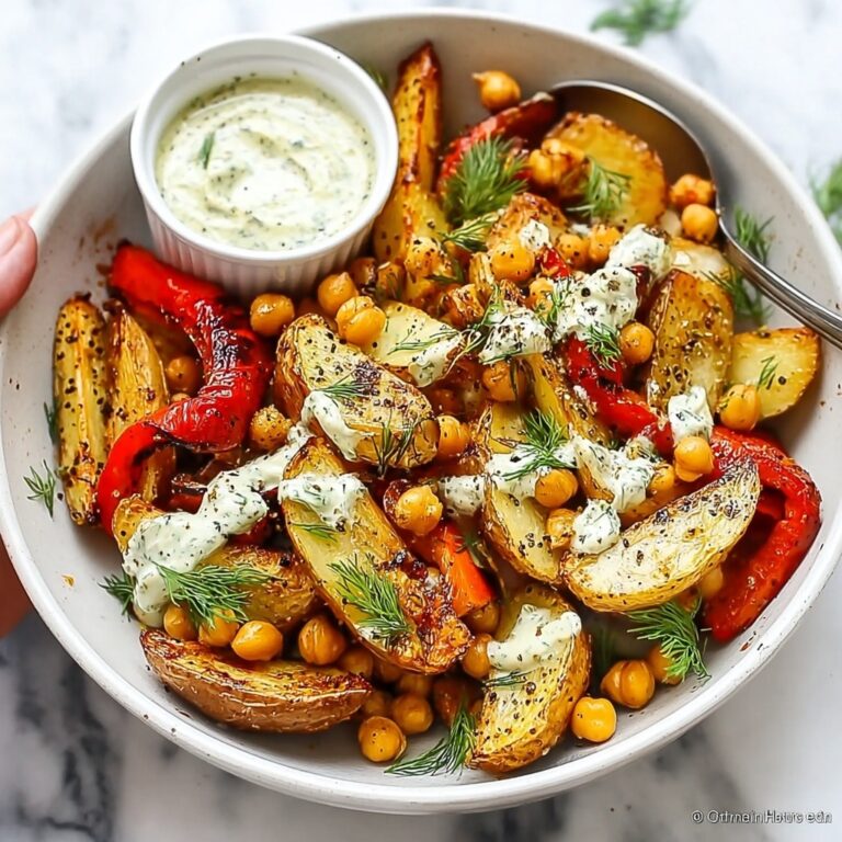 Mediterranean Bowls with Roasted Vegetables and Creamy Tzatziki Recipe