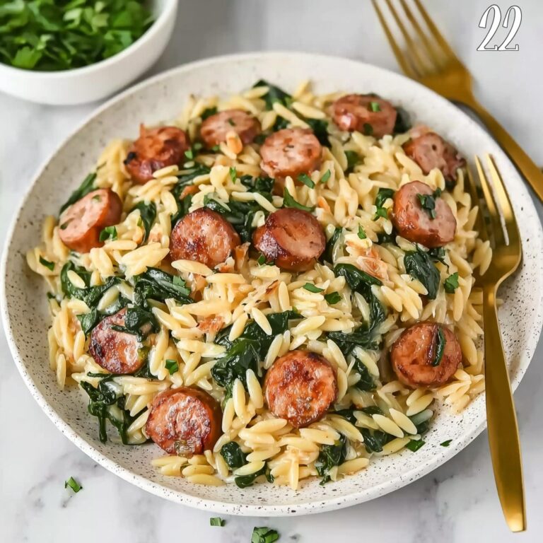 Creamy Chicken Sausage Orzo Recipe