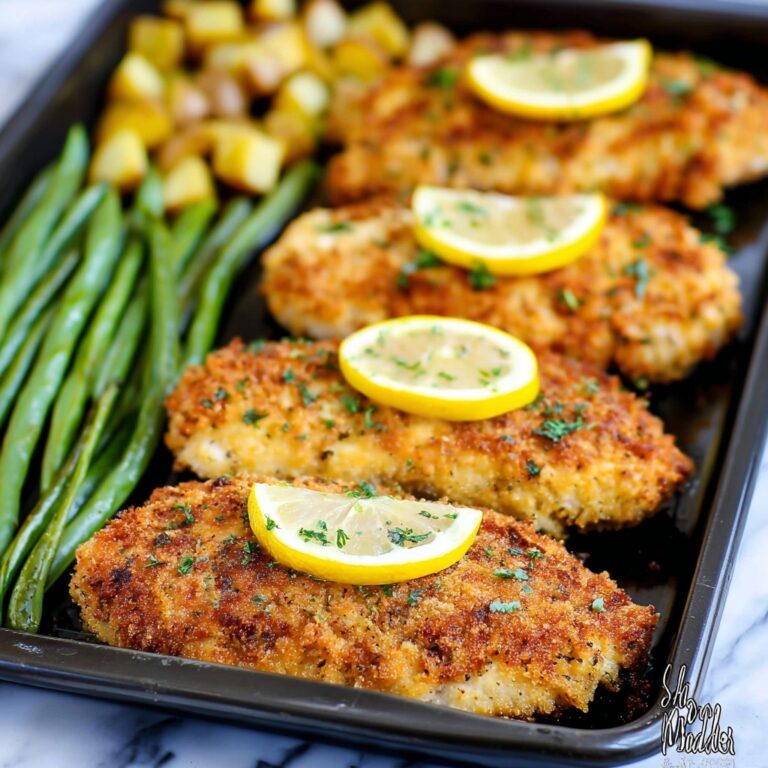 Crispy Lemon Garlic Chicken & Veggies Recipe