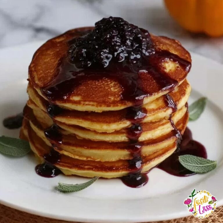Pumpkin Sage Pancakes with Blackberry Sauce Recipe