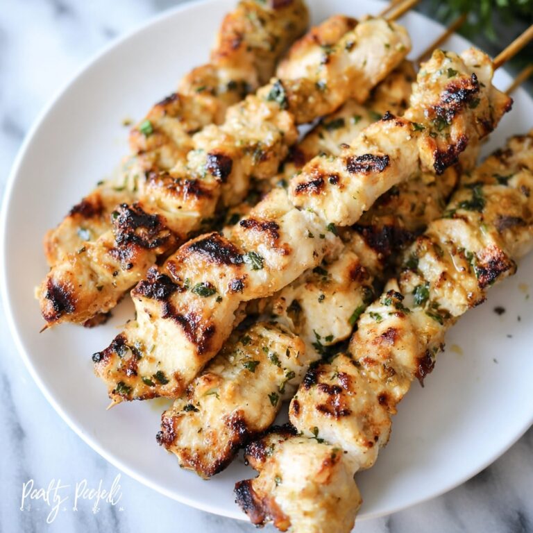 Garlic Parmesan Chicken Kebabs Recipe