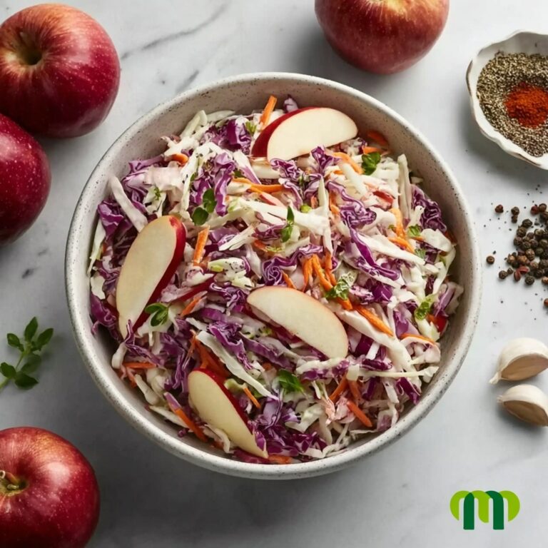 Apple Coleslaw with Pecan and Honey Dressing Recipe