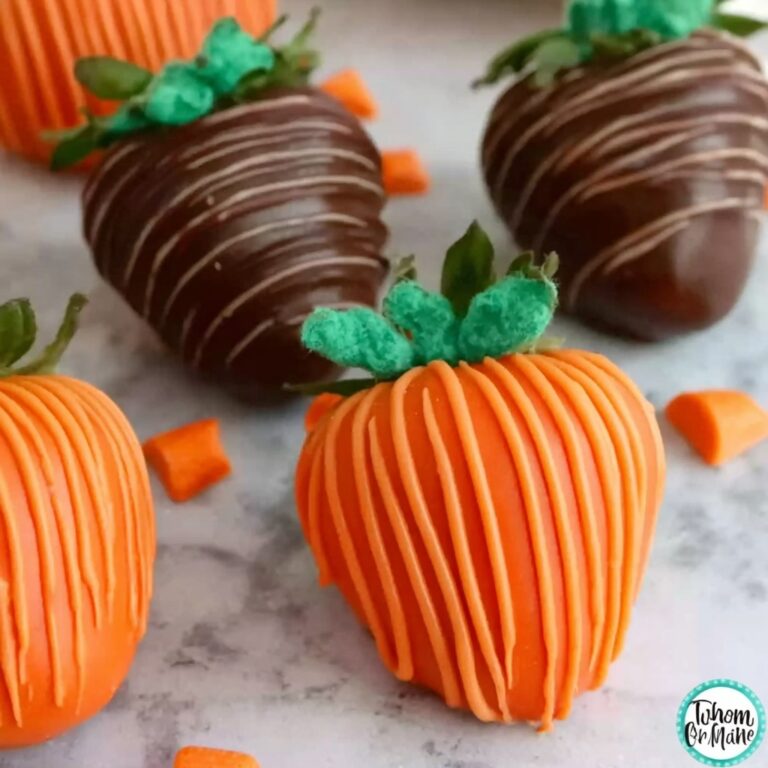 Adorable Carrot-Shaped Chocolate-Covered Strawberries Recipe
