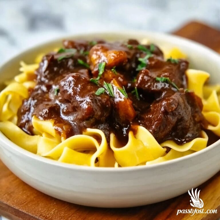 Savory Beef Tips with Buttery Noodles Recipe