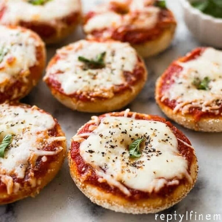 Homemade Mini Pizza Bagel Bites Recipe
