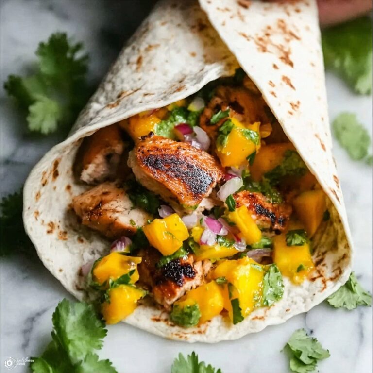 Jerk Chicken Burritos with Mango Salsa Recipe
