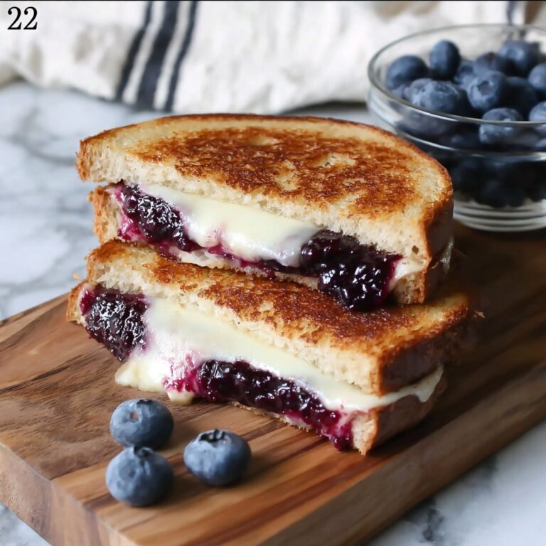 Blueberry Balsamic Grilled Cheese Sandwich with Cheddar and Goat Cheese Recipe